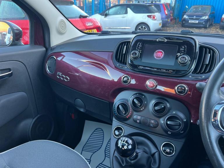 2018 Fiat 500 1.2 Lounge Euro 6 (s/s) 3dr HATCHBACK Petrol Manual