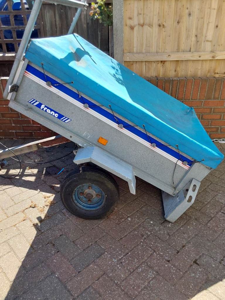 Trailer Tipping with Cover and Spare Wheel. 