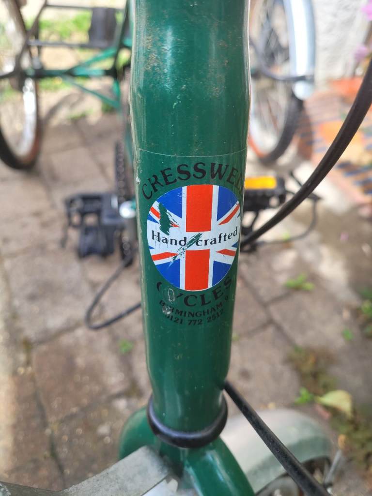 QUICK SALE PRICE - £125 (ONO). Vintage Cresswell Cycles Birmingham Adult Trike / Recumbent – Project