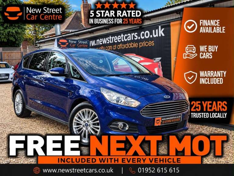 2018 Ford S-Max 2.0 EcoBlue Zetec Euro 6 (s/s) 5dr MPV Diesel Manual