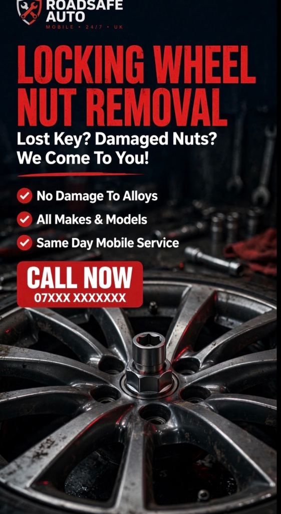 Locking wheel nut removal.