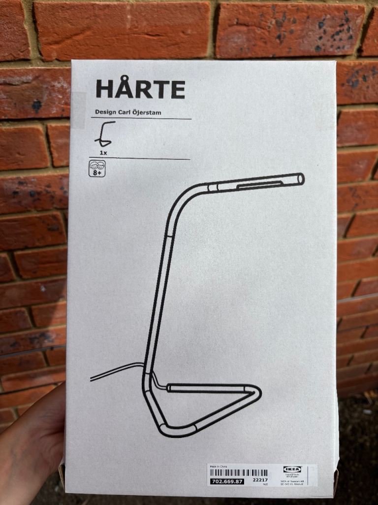IKEA HÅRTE LED Work Lamp - Black, Brand New in Box