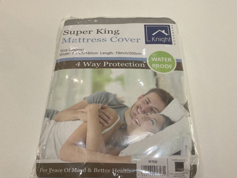 L Knight Super King Waterproof Mattress Cover – New