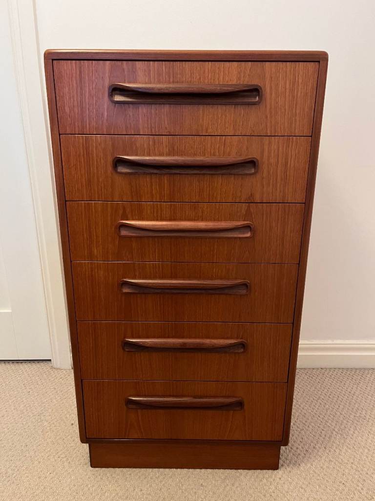 image for G-Plan Mid-Century Tall Boy Chest of Drawers GPlan