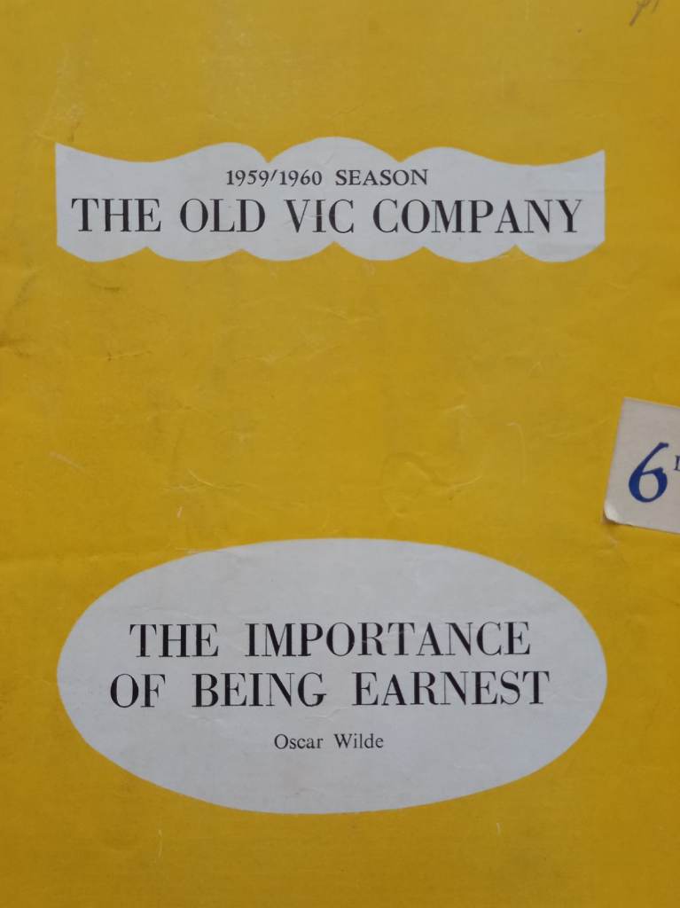 1960 programme of 'The Importance of being Earnest' at The Old Vic, in good condition
