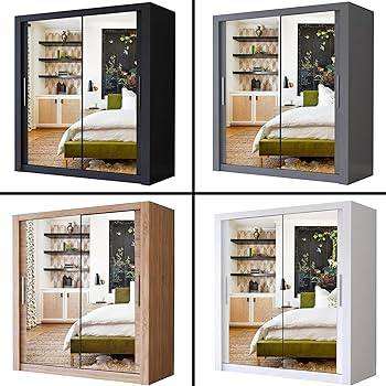 Berlin Wardrobe - Modern black ,White & Grey, 120-203cm all size are available