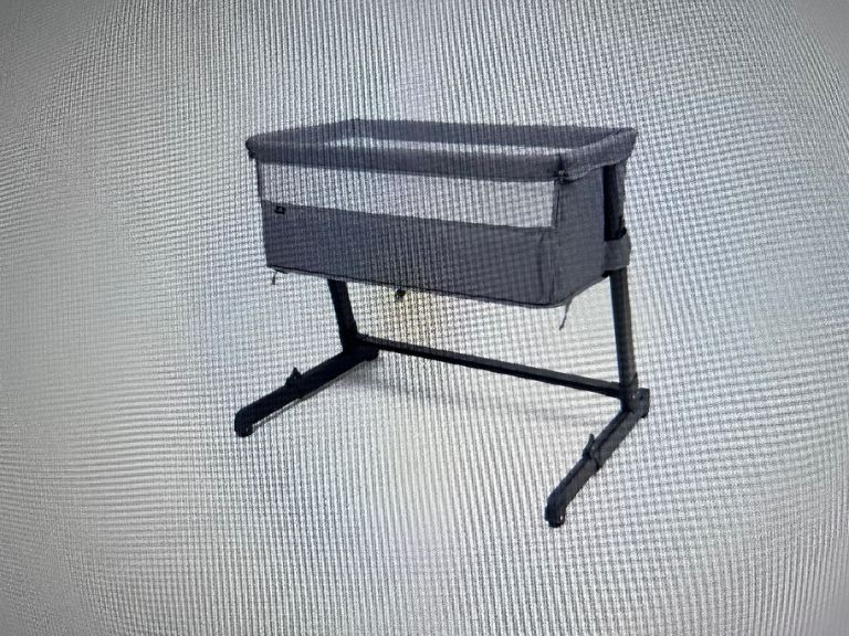 Babylo Cozi Sleeper Slate Grey Next To Me Crib With Mattress - Excellent Condition