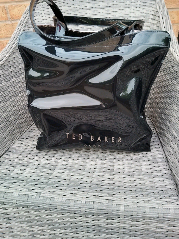 Black Patin Large tote bag 