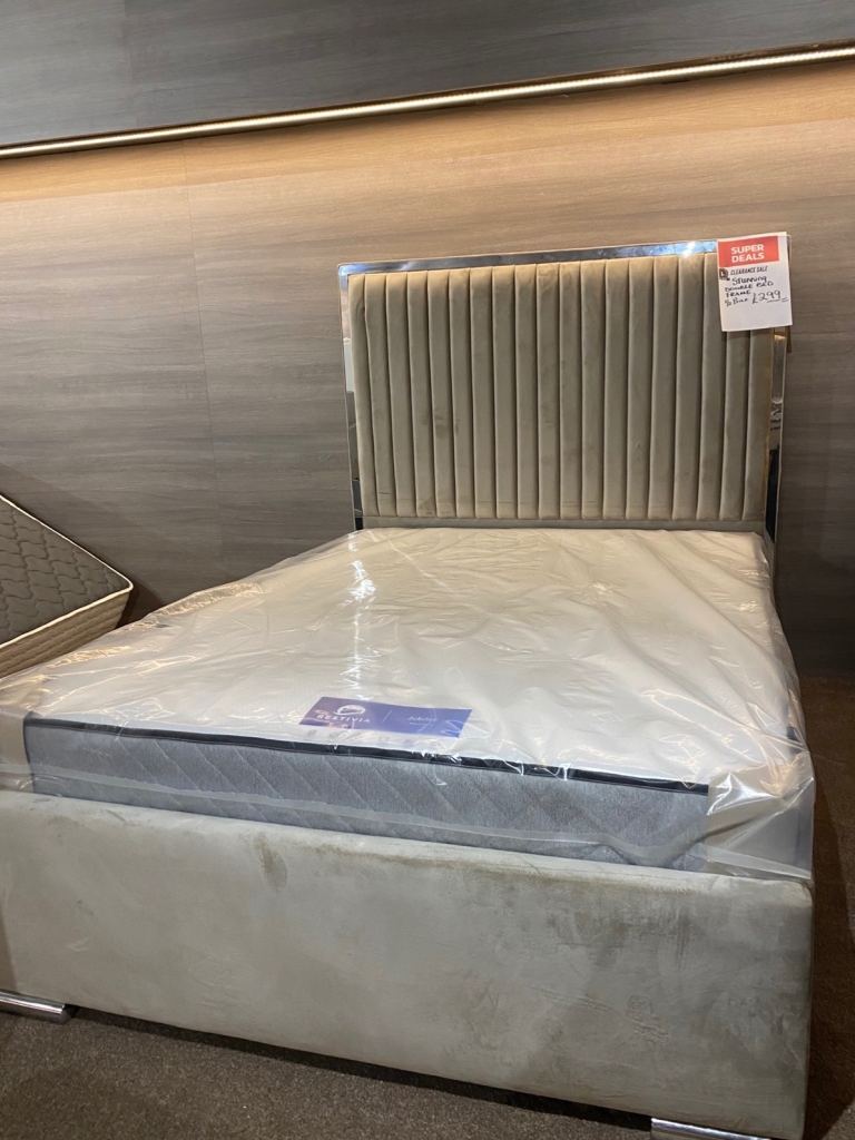 Stunning double bed with mattress ex display 