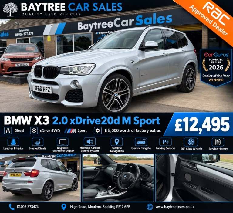 2016 BMW X3 xDrive20d M Sport 5dr Step Auto ESTATE DIESEL Automatic