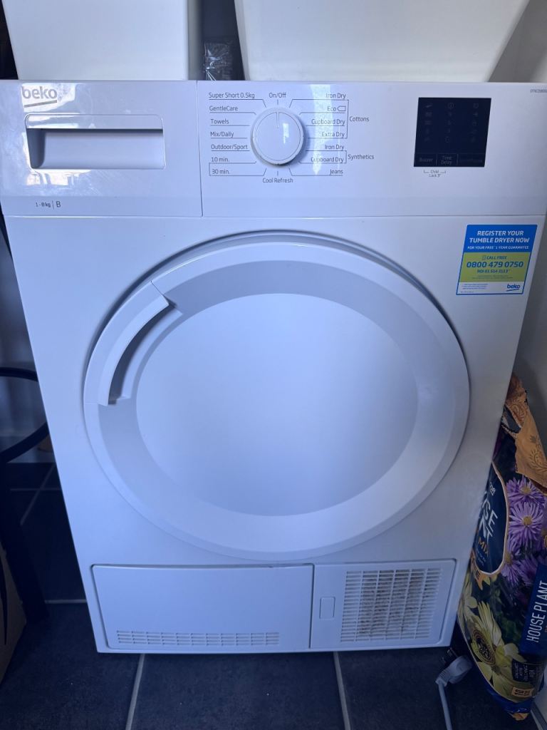 Beko Tumble Dryer - White, Good Condition