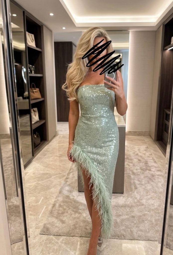 Gucci Sequin Feather Dress – Brand New Xs/s Brand new 