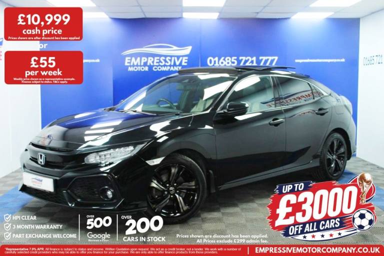 2018 18 HONDA CIVIC 1.6 I-DTEC EX HATCHBACK 5DR DIESEL MANUAL EURO 6 (S/S) (120