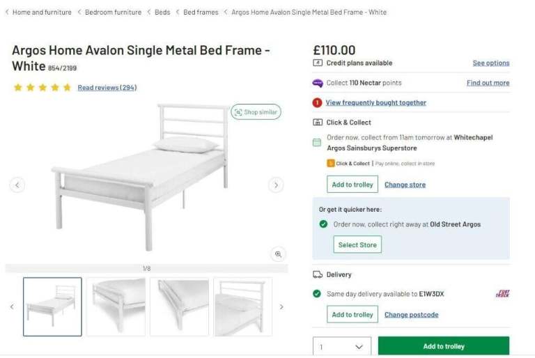 Single Bed Frame - Brand New - Used for few days only - Delivery