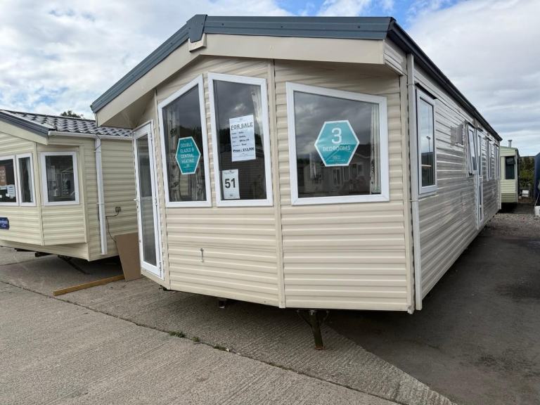 3 Bed 38x12 Offsite Static Caravan - New Carpets, Double Glazed & Central Heated