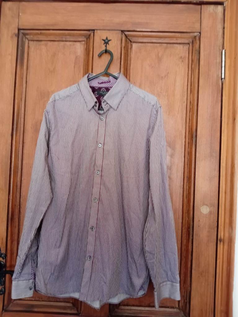Ted Baker Purple Stripe Shirt Size 12