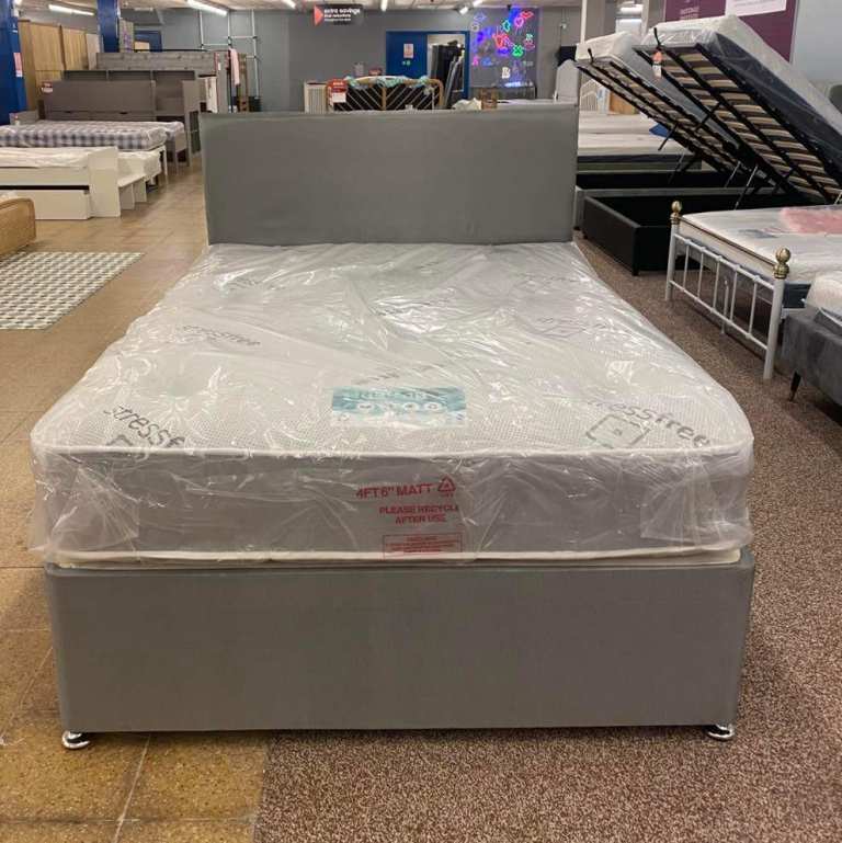 🛏️ 4FT6 Divan Bed + Foam Mattress & Storage Draws Optional📞 25% OFF – Best Price Deal