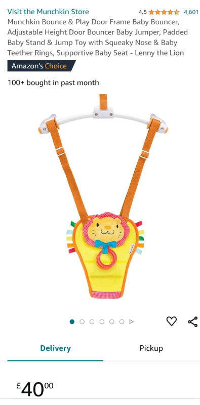 Bouncer Doorway Munchkin (Amazon price is £40)