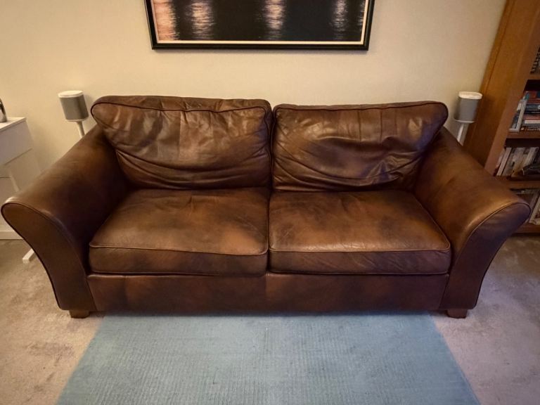 M&S 4 Seater Leather Sofa