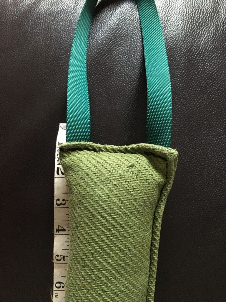 Dog training tug toy green 