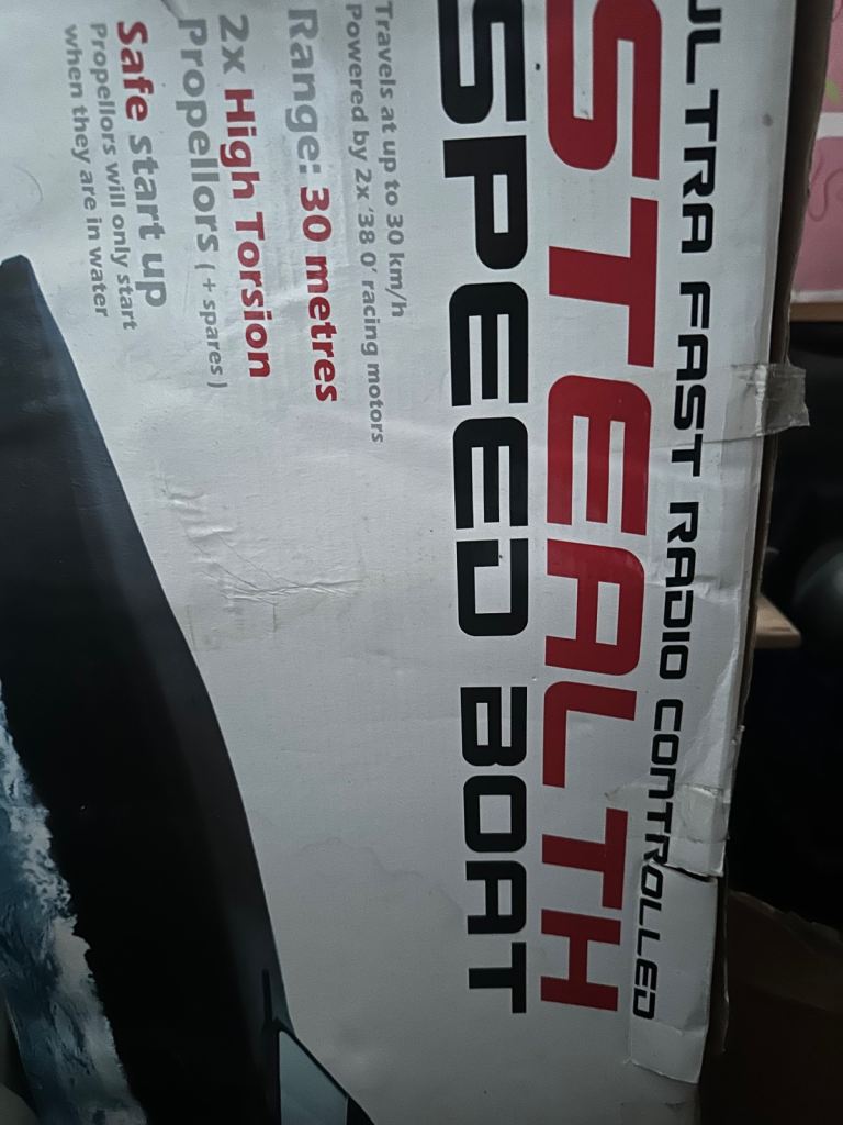 Boxed Steal TH speed boat Never used Description as seen per photo