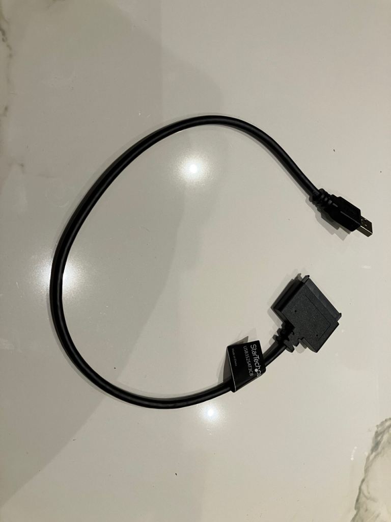 StarTech USB to SATA lead.