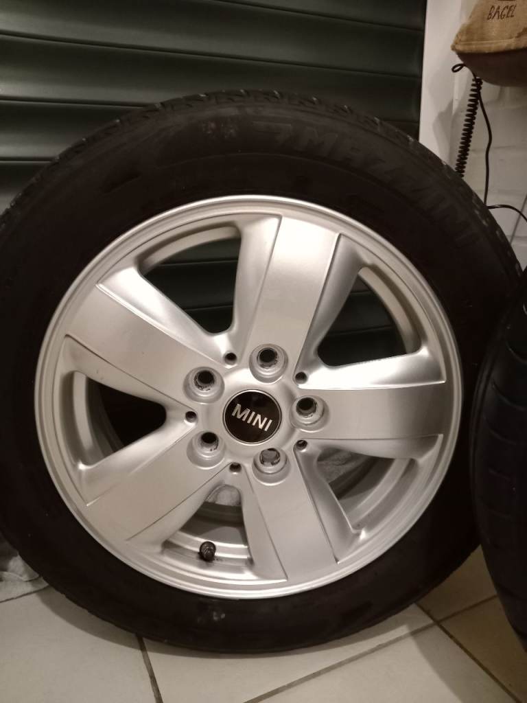 Set of Bmw Mini 15" Alloy Wheels & Tyres, Excellent Condition! 5x112