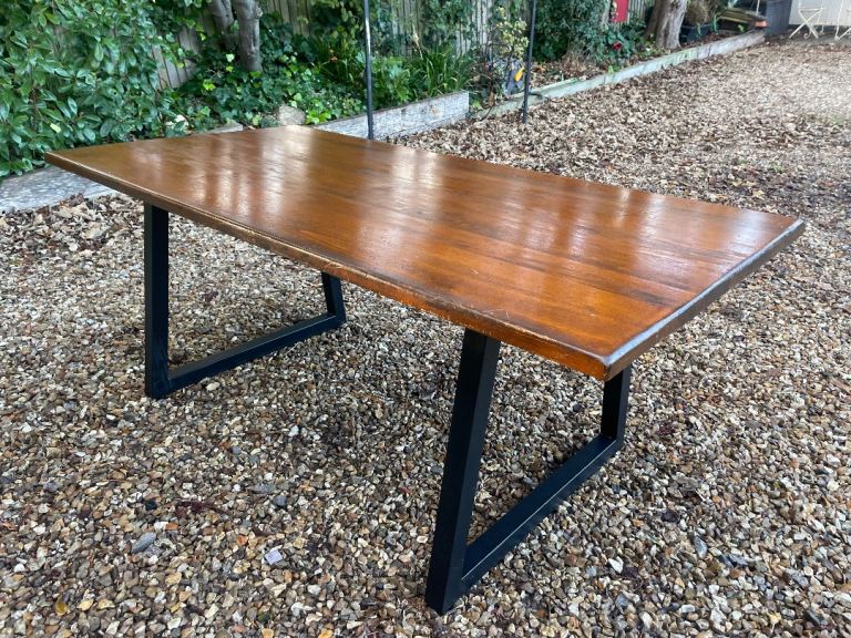 John Lewis vintage antique style industrial dining table 