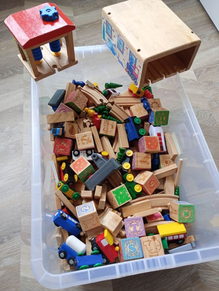 Wooden train set