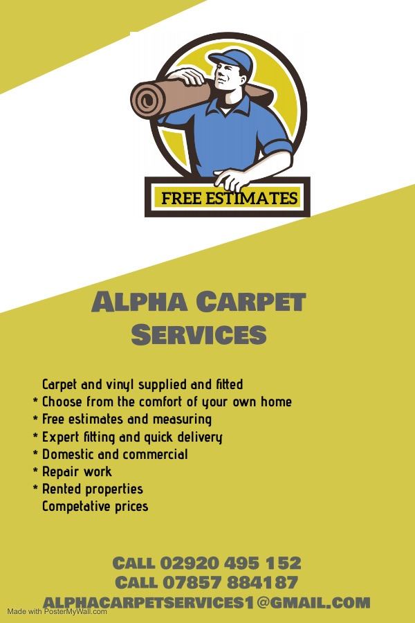 Carpet and vinyl flooring 