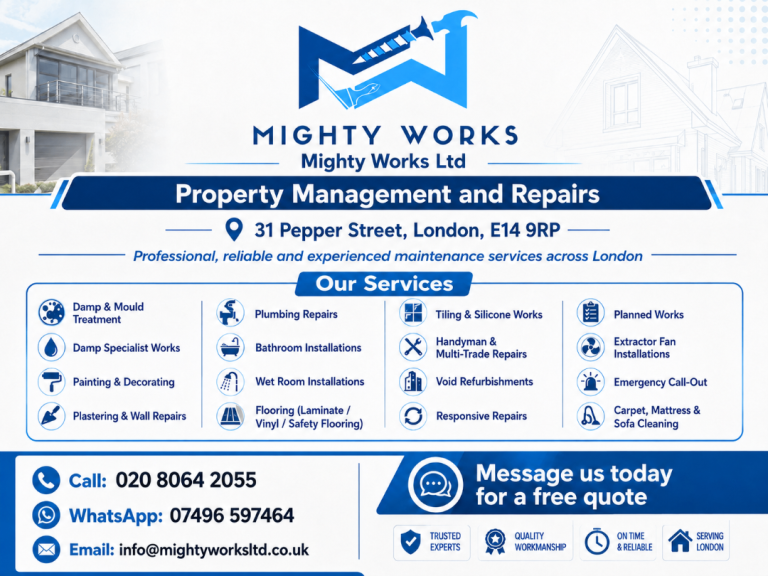 Affordable Painter & Decorator London | Plastering, Wall Repairs & Decorating | Mighty Works Limited