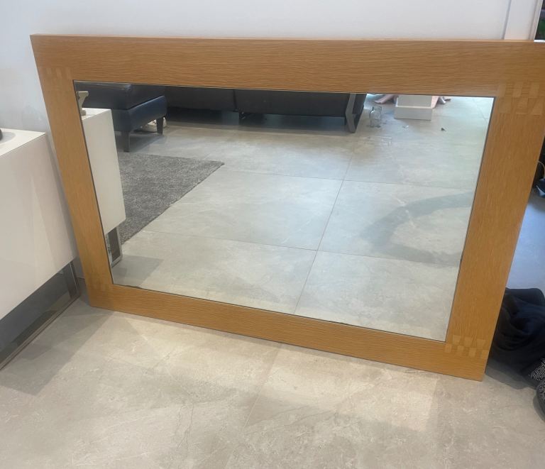 Oak vaneer mirror 
