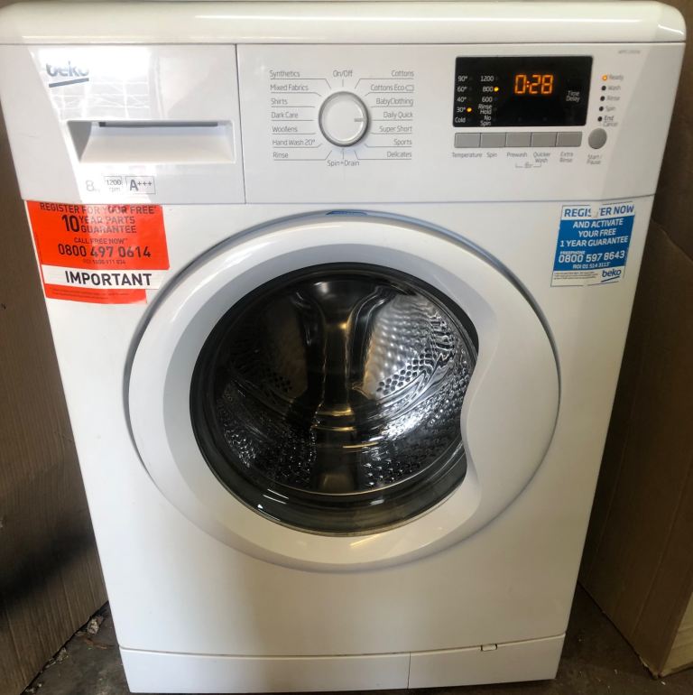 Beko 8kg,1200 spin washing machine. Model WMC1282W in very clean condition 