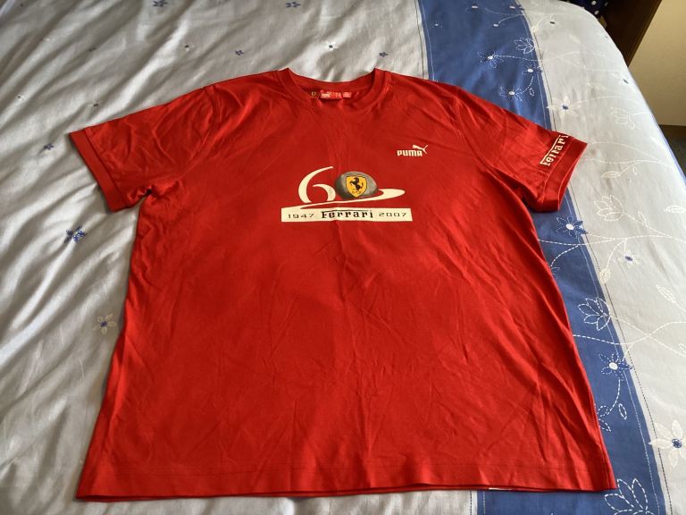 Ferrari Puma T-Shirt XL Vintage 2007 F1 Racing Cars 60th Anniversary 1947-2007 Made in Turkey