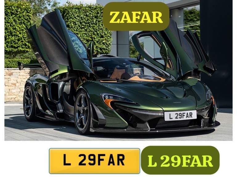 L zafar private number plates