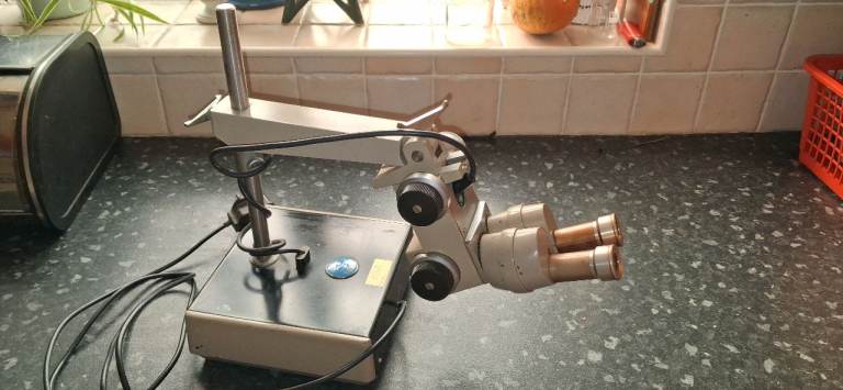 C. Baker London Vintage Binocular Microscope