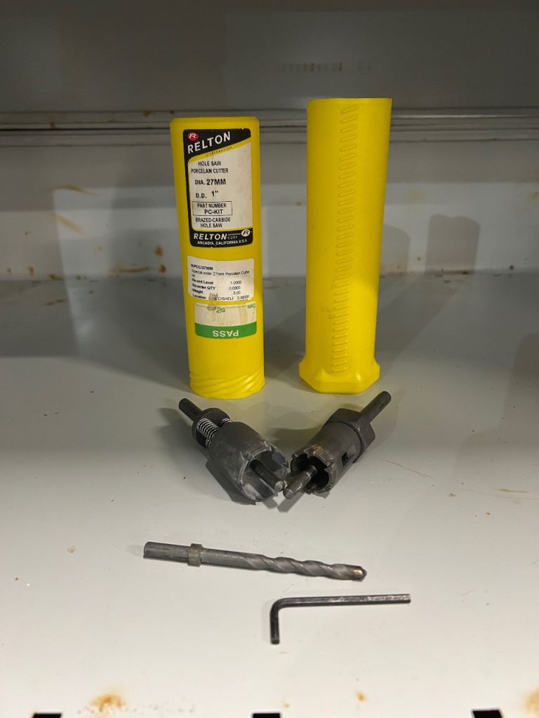 A range of Relton porcelain hole cutters & hole saws available