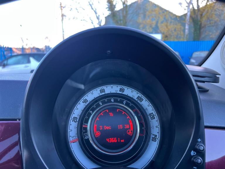 2018 Fiat 500 1.2 Lounge Euro 6 (s/s) 3dr HATCHBACK Petrol Manual