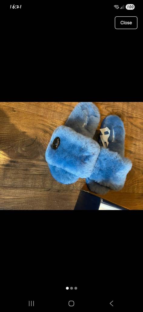 Bedroom Athletics Erin Faux Fur Slippers – New, Blue