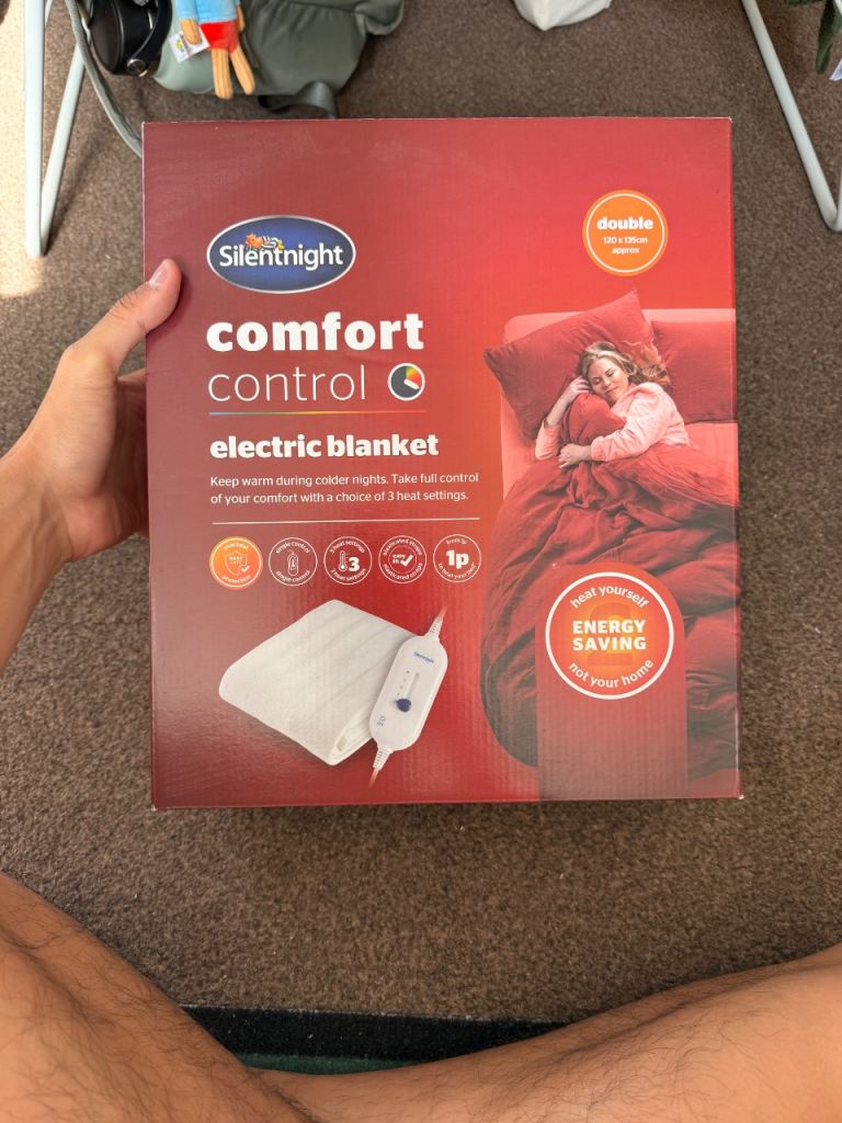 Silentnight Double Electric Blanket – Comfort Control, New
