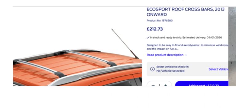 Ford eco sport roof bars Brand new 