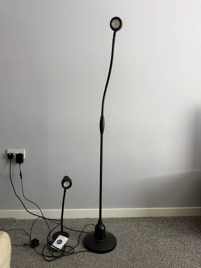 Black Flexseible Gooseneck Floor and Table Lamps