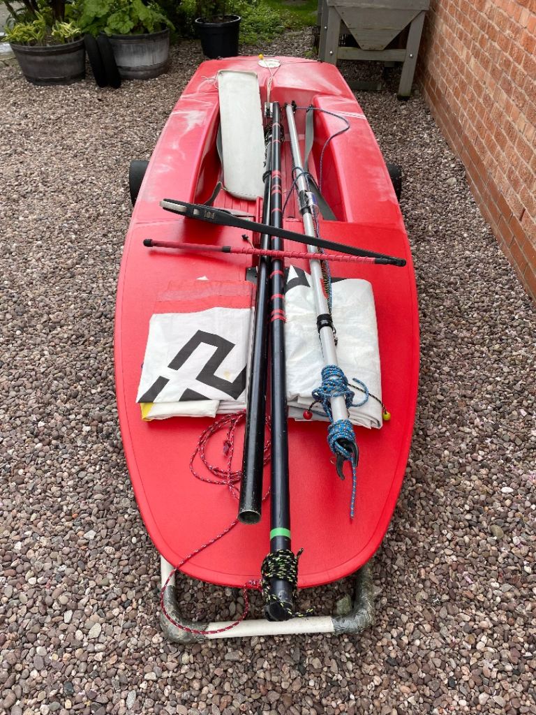 Red Topper Sailing Dinghy for collection from Cheshire
