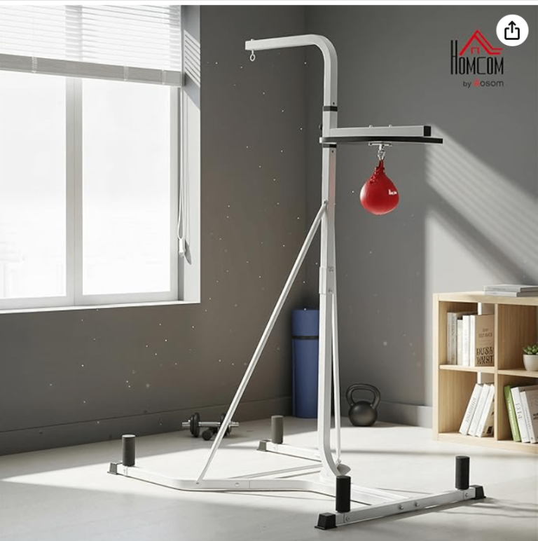 HOMCOM 2 in 1 Punching Bag and Speed Ball Stand, Freestanding 170-190 cm