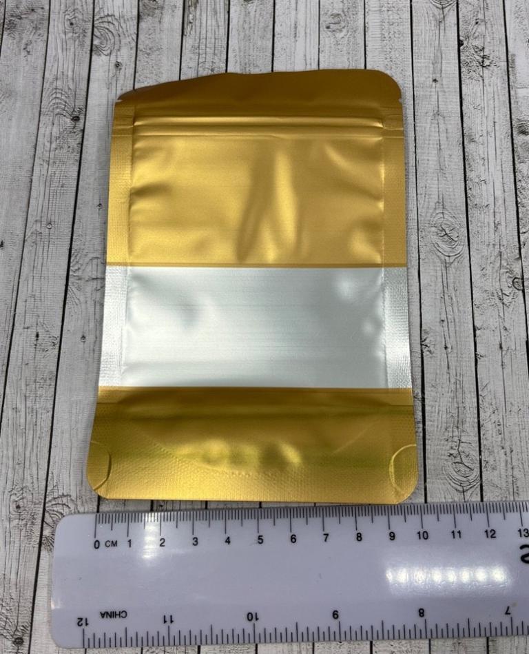 1000 x Gold Window Matt Finish Pouches Food Grade Heat Seal Zip Lock Job Lot BNIB