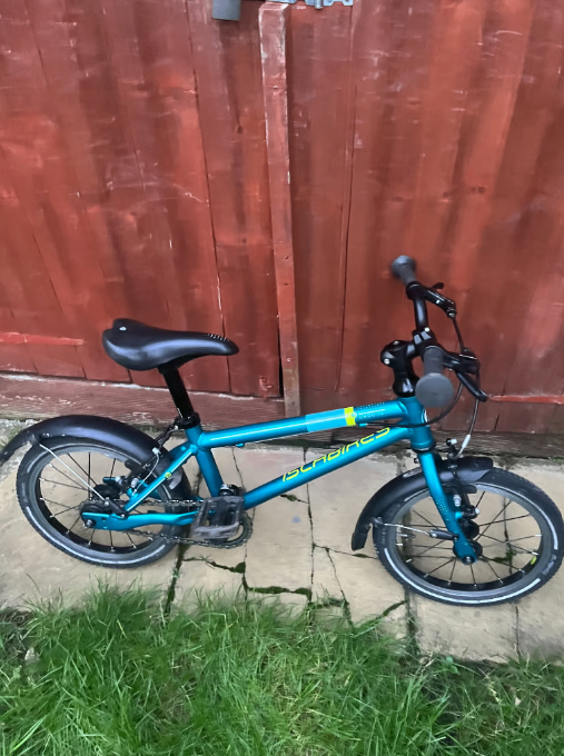 **Islabikes Cnoc 14 Large - Age Use 3+ Teal Colour Serviced with Guards**