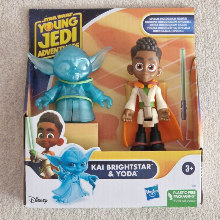 STAR WARS Disney Lightsaber Training Kai Brightstar & Yoda Action Figures 4" Toy 3+ Boys Girls NEW