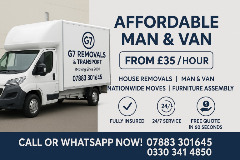 Man and Van, 7.5 Tonne truck, House Removal Services, Rubbish / Waste / Clearance, Man with a Van
