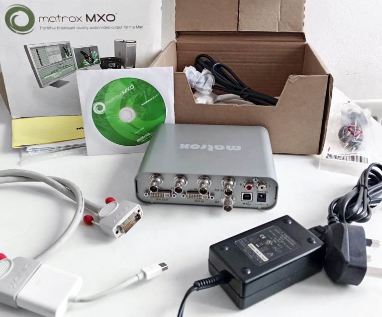 Matrox MXO – ‘RARE’ - Audio/Video Editing – Broadcast Quality – Apple Mac +  Leads + Software 