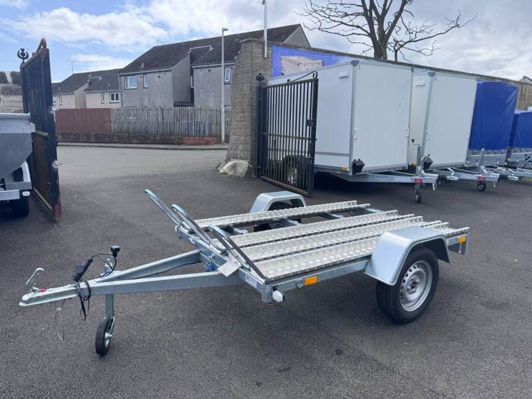 Brand New 2.5m x 1,32m Single Axle Motorbike Trailer 750KG